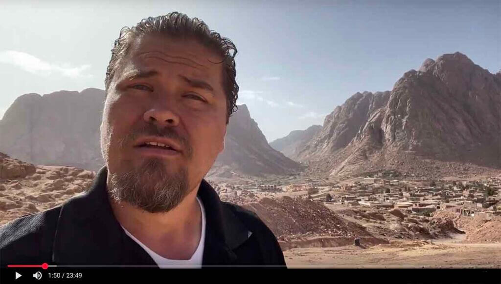 The Nomadic Professor filming on location in Sinai, Egypt